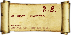 Wildner Erneszta névjegykártya